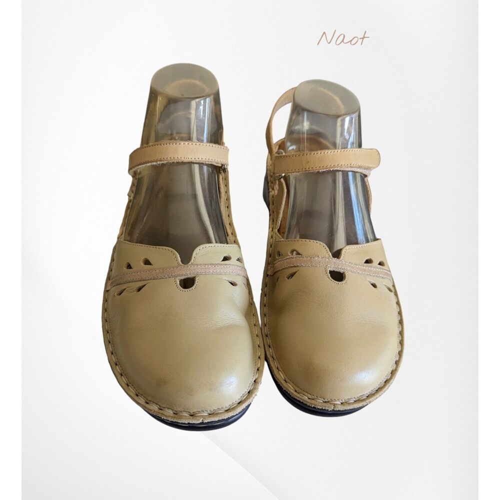Naot Gardenia Mary Jane Shoes EU41 US10 Tan Leather Comfort Slingback